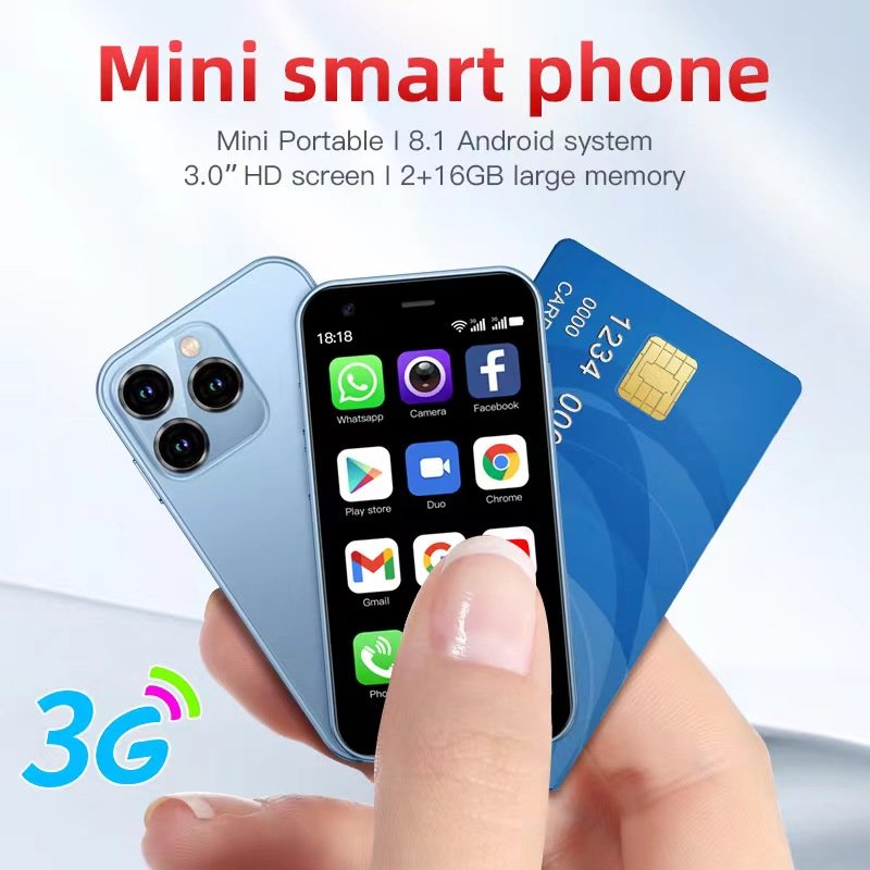 new coming mini smart phone 2024 3G android 8.1 quad core dual sim card long time standby gaming phone soyes xs15